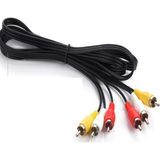 Alfais 5007 3 m 3Rca To 3 Rca Ses Görüntü Tos Scart Kablosu