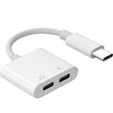 Alfais 5067 Type C To Kulaklık Hızlı Şarj Giriş Çevirici Çoklayıcı Çoğaltıcı Splitter Adaptör