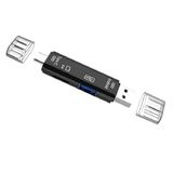 Alfais 5068 OTG 3 in 1 Type-C ve Micro Usb TF Çevirici Dönüştürücü Kart Okuyucu