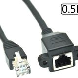 Alfais 5077 RJ45 0.5 mt Panel Tipi Cat6 Montaj Kablosu