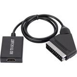 Alfais 5083 HDMI To Scart 1080P Dönüştürücü Adaptör USB Güç Kablosu ile Taşınabilir Uyumlu