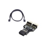 Alfais 5089 9 Pin Anakart Usb Rgb Bluetooth Başlık Uzatma kablosu Çoklayıcı Çevirici