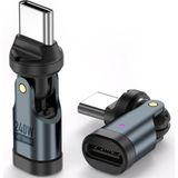 Alfais 6009 USB Type-C Otg Çevirici Adaptör 540° Döner PD240W 5A Şarj Veri Dönüştürücü