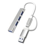 Alfais 6033 USB 3.0 Type C Hub 4 Port Çoklayıcı Çoğaltıcı Çevirici Dönüştürücü Adaptör