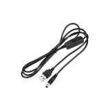 Alfais 6073 Usb To Dc 5.5x2.1mm Güç Kablosu 1.5 Metre Açma Kapama Anahtarlı Switch 5V Power On/Off
