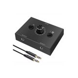 Alfais 6077 Ses Kulaklık Hoparlör 2 Port Aux Switch Çoklayıcı Çevirici 3.5mm Stereo Audio Seçici