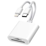 Alfais 6083 Type-C Lightning Kart Okuyucu Micro Sd Tf Hafıza Kart Adaptörü Çevirici Çoklayıcı Sdhc