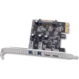 Alfais 6094 Pcıe 2x USB 3.0 + 2x Type C Hub Genişletme Kartı Pcı Express Adaptör Çoklayıcı Çoğaltıcı