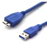 Alfais Al-4621 0.5 Metre USB 3.0 HDD Harddisk Kablo Ara Bağlantı Micro Veri Taşınabilir Disk Kablosu, Mavi