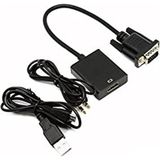 Alfais AL-4674 Dönüştürücü Adaptör Kablosu VGA To HDMI Yüksek Hız Destekli Dayanıklı Tasarım