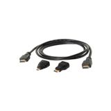 Alfais AL-4699 1.5 m HDMI Kablo + Mini Micro Uç Çevirici