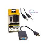 Alfais HDMI To VGA Ses Destekli 1089P Monitör Dönüştürücü Kablo Çevirici Adaptör
