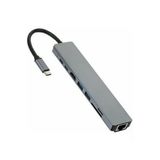 Alfais Type C To Hdmi Usb 3.0 Sd Microsd 8 İn 1 Kart Rj45 Ethernet Çevirici Dönüştürücü Adaptör