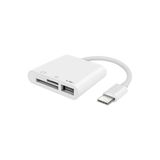 Alfais Usb Type C To SD Micro SD TF Kart Okuyucu ve USB Çevirici 3 in 1 Dönüştürücü Adaptör 5232