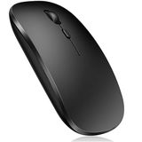 Alfalink Bluetooth & Wireless Şarjlı Sessiz Tuşlu Kablosuz Mouse Ergonomik Siyah Şarj Edilebilir Mouse