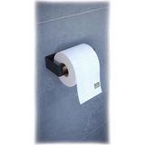 ALFAMS Modern Metal Tuvalet Kağıtlık – Çelik Duvar Tipi WC Peçete Askısı, Modern Minimal Banyo Aksesuarı - Siyah