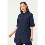 Alfasa Klasik Yarım Kol Yarı Kapalı Mayo - Lacivert - 3XL