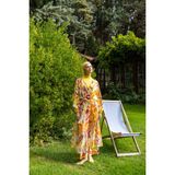 Alfasa Morena Desenli Tesettür Mayo - Sarı - 2XL