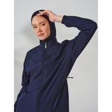 Alfasa Water Uzun Battal Tesettür Mayo - Lacivert - 4XL