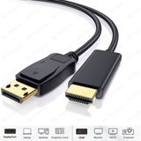 Alfatech Displayport To HDMI Çevirici Dönüştürücü Adaptör Kablosu 1.8 Metre - 0 - Siyah