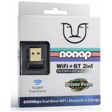 Alfatech W162 USB Wi-Fi 600 Mbps + Bluetooth 4.2 Tırnak Adaptör – Çift Fonksiyonlu Kablosuz Bağlantı