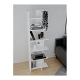 Alfimo Mobilya MİLENA KİTAPLIK 6 RAFLI DEKORATİF KİTAPLIK EV OFİS BEYAZ
