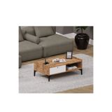 Alfimo Mobilya ODION ORTA SEHPA -MODERN CEVİZ&BEYAZ RENK SALON SEHPASI AFM161