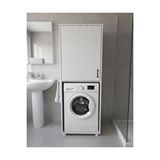 Alfimo Mobilya SAKURA MEMBRAN KAPAKLI ÇAMAŞIR MAKİNE DOLABI BANYO DOLABI ÇOK AMAÇLI DOLAP BEYAZ