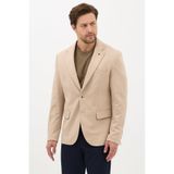 Alfonso Erkek Siyah Pamuklu Likralı Slim Fit Örme Esneyen Mono Yaka Spor Blazer Ceket