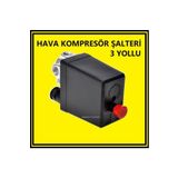 Alfra Kompresör Şalter Otomatiği 3 Yollu 220 Vac Ayarlı Basınç Şalteri N11.138