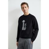 Alfred Erkek Sweatshirt Kırık Beyaz