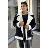ALFUDO Moda Collection Yeni Sezon Kadın Içi Rapitli Kemer Detaylı Zr Deri Süet Mont