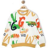 Alg ERKEK ÇOCUK RENKLİ GRAFİTİ BASKILI SWEATSHIRT - Hardal - 11 Yaş