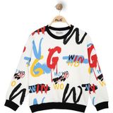 Alg ERKEK ÇOCUK RENKLİ GRAFİTİ BASKILI SWEATSHIRT - Siyah - 8 Yaş