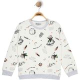 Alg ERKEK ÇOCUK UZAY TEMALI SWEATSHIRT - Gri - 6 Yaş