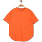 Alg KADIN OVERSIZE SALAŞ TİŞÖRT - KOL VE ETEK UCU DİKİŞSİZ SOFT KUMAŞ - Turuncu - XL