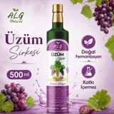 Alg Natural Üzüm Sirkesi 500 ml Cam Şişe Fermentasyon