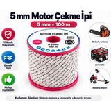 Algaride 5 Mm Motor Çekme İpi 100 Metre Motorlu Testere Jeneratör Motorlu Tırpan Çim Biçme Su Motoru Ve Benzinli Makineler İçin Starter Marş İpi