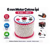Algaride 6 Mm Motor Çekme İpi 100 Metre Motorlu Testere Jeneratör Motorlu Tırpan Çim Biçme Su Motoru Ve Benzinli Makineler İçin Starter Marş İpi