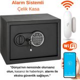 AlGeliyo Kale KD060-60-120 Elektronik Şifreli Çelik Kasa Alarm Sistemli Çelik Kasa Akıllı Çelik Para Evrak Kasası