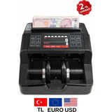 AlGeliyo Sesli Karışık Para Sayma Makinesi Mıx 90, Tl ve Euro Karışık Sayım - Dolar Adet Sayım Müşteri Ekranı