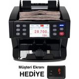 AlGeliyo Üstten Beslemeli Karışık Para Sayma Makinesi Sahte Kontrollü 6 Ülke Para Birimi