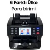 AlGeliyo Üstten Beslemeli Para Sayma Makinesi Sahte Kontrollü 6 Ülke Para Birimi Sayar