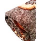 Algelsineve Haki Lüks Peluş Uşak Battaniyesi - Kahverengi - 180 x 220 cm
