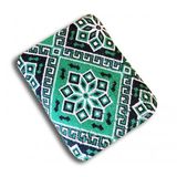Algelsineve Makine Dokumasi Yesil Cicekli Desenli 3 Mekik Kalin Kilim