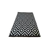 Algelsineve Piramit Desen Siyah & Beyaz Cift Tarafli Kilim & Yolluk