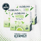 Algolina Matcha Çayı 30'lu Saşe (60 Gr) - Katkısız Maça Tozu (3 Kutu) - 180 gr