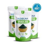 Algolina Spirulina Tozu 100 Gr (3 adet) "Türkiye'nin İlk Yerli Üretimi" (Yeşil)