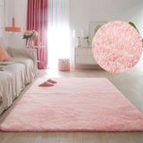 Algorand Home Oturma Odası Pembe Pudra Peluş Kalın Halı Yatak Odası Başucu Sevimli Prenses Odası Çocuk Odası Halı - 200 x 300 cm