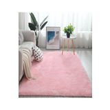 ALgorand Home Pembe Peluş Yolluk Robot Süpürgeye Uygun Yumuşak Tüylü Kaymaz Tabanlı Dekoratif Yolluk